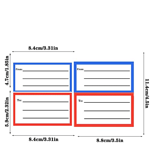 to from Return Address Mailing Labels 120 Pcs Blank Mail Shipping Label