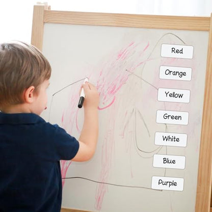 Dry Erase Magnetic Labels 3.1x1.2 Inch White, Reusable Magnetic Dry Erase Labels for Classroom Office Whiteboards，Pack of 40 - color: White, size: 3.1 x 1.2 Inch