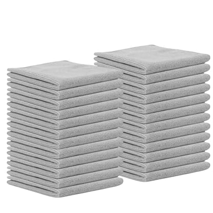 Microfiber Cleaning Cloth for Kitchen & households, Towels for Cars. - color: Gray