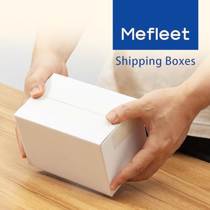 Mefleet 6x4x4" Small Shipping Boxes 100 Pack Corrugated Cardboard Box White - size: 6x4x4 inches (100 Pack)