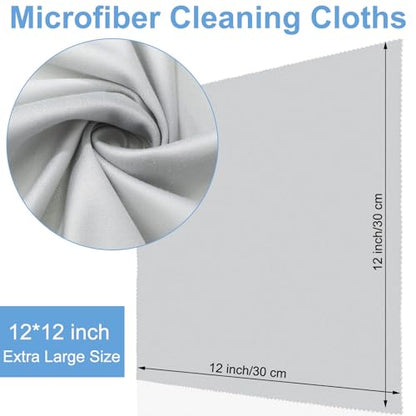 Frienda 12 Pack Large Glass Cleaning Cloth, 6 Colors - color: 6 Colors
