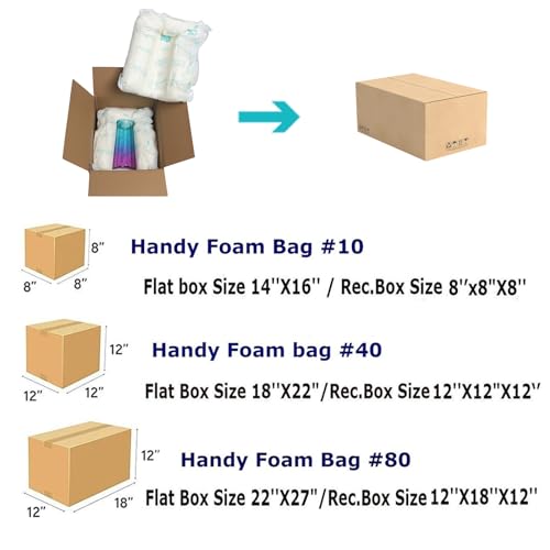 Expanding Foam Packaging Expanding Packing Foam for PC, Fragile & Irregular Valuables Items, Electronics, Ceramics, 22"x27" Expandable Packing Foam for Shipping & Moving #80 (40 PACK) - size: #80-40 pack