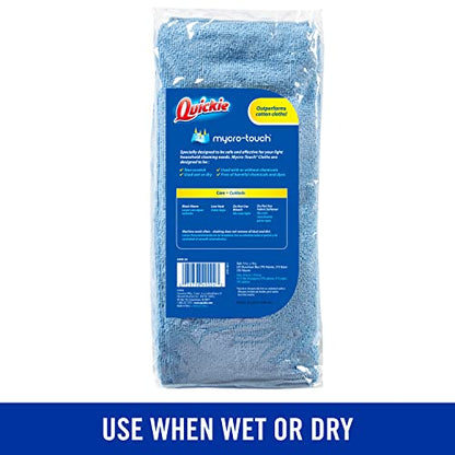 Quickie Microfiber Cleaning Cloth 14 x 14 Inches Blue Pack of 288 Washable and Reusable Ideal for Multi-Surface Indoor/Outdoor Dusting and Polishing - size: 14 inch x 14 inch (Pack of 12), style: 24 Pack