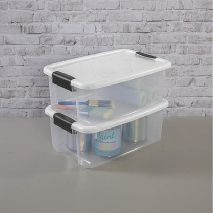 Sterilite Ultra Latch Box with Lids for Home and Office, 18 Quart, 12-Pack - size: 18 Quart, style: 12-Pack
