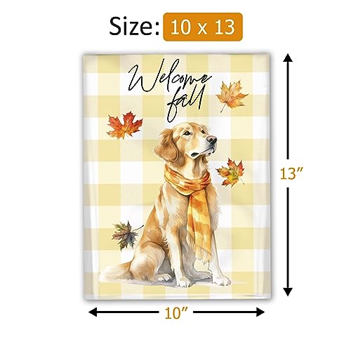 10x13 (100) Fall Poly Mailer - Dog Polymailers - Golden Retriever Designer Poly Mailers Waterproof Self Sealing Tear Resistant Polymailers Shipping Envelopes Premium Printed Bags For Small Businesses - color: Golden Retriever, size: 10x13
