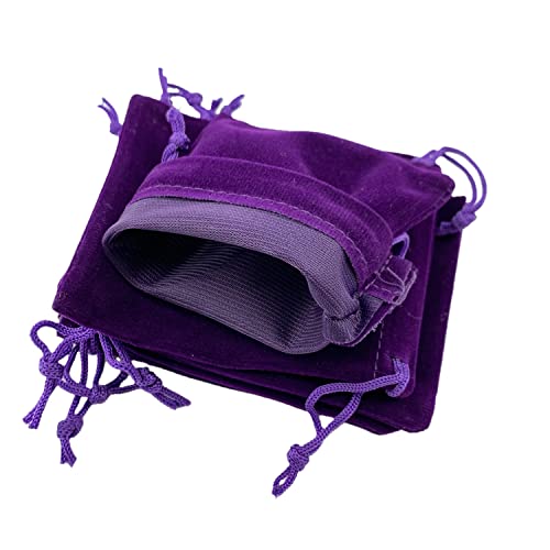 Palmhomee Pack of 48 3x4 Inch Velvet Drawstring Bags Gift Bag Velvet Pouch For Jewelry Wedding and Party Favor (Purple) - color: Purple