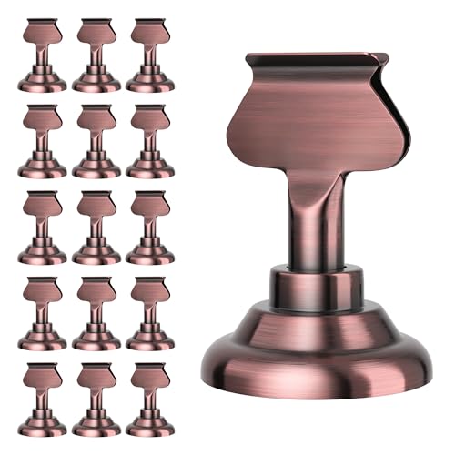 Urban Deco 16PK Table Number & Place Card Holders - 1.7 Inch Steel Holders for Photos, Food Signs, Memo Notes, Weddings, Restaurants, Birthdays (Copper) - color: Antique Copper 16PK