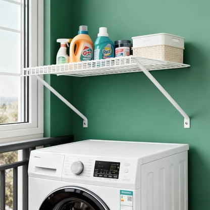12 Inch Wire Shelving Support Bracket, 4 Pack Metal Closet Support Bracket with Anchors and Pins Strong Support Wire Shelf Brackets for Kitchen, Pantries, Garages, Laundary, Shop and More(4 Pack) - style: 4pcs