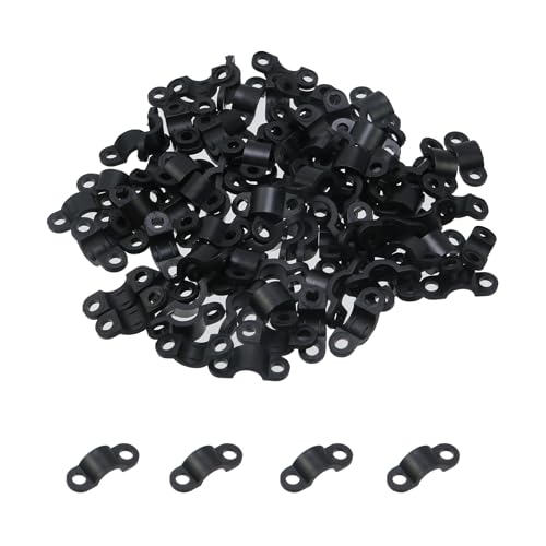 100pcs Wire Shelf Back Wall Clip Loop Clips Plastic Shelf Clips Expansion Tubes for Wire Shelving Wire Rack Brackets Supports -Fit 0.15"~0.18" Wire (Black) - style: Fit 0.15"~0.18" Wire (Black)