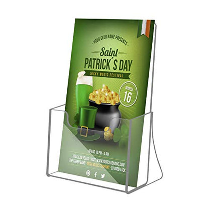 NIUBEE Acrylic Bi-Fold Brochure Holder 8.5 x 5.5, Flyer Holder Stand,2 Pack - size: 8.5" x 5.5", style: 2 Pack