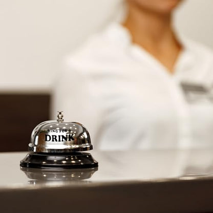 PATIKIL Desk Bell, 3.3" Service Call Bell Ringing, Beer, Black White - color: Black White(beer)