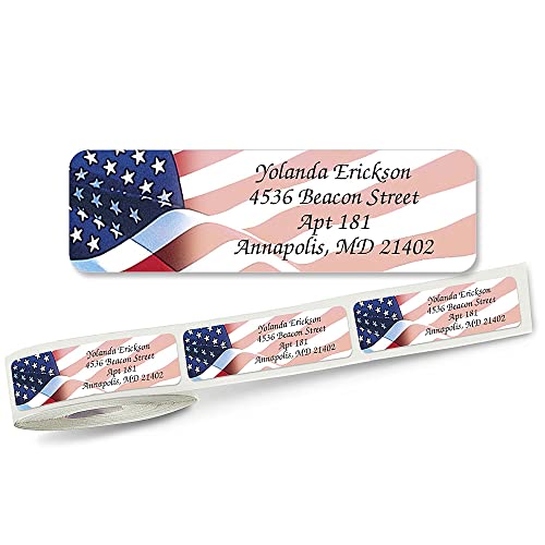 Colorful Images Patriotic Rolled Address Labels - color: Glory