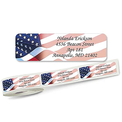 Colorful Images Patriotic Rolled Address Labels - color: Glory