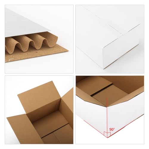 CRUGLA 40 Pack 10x7x4 Shipping Boxes, Small White Mailing Boxes - size: 10x7x4 Inch 40 Pack