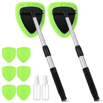 Baderke 10 Pcs Windshield Cleaning Tool Car Window Cleaner, Green - color: Green
