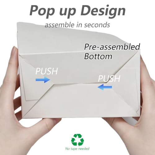 Aosric Small White Gable Boxes 3.5 x 3.5 x 6.3 In, 30 Pack - color: White
