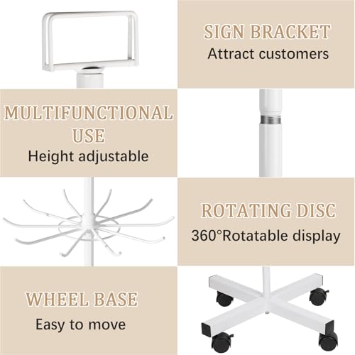 6 Tier Retail Display Stand Store Display Rack, White - color: 6 Tier White