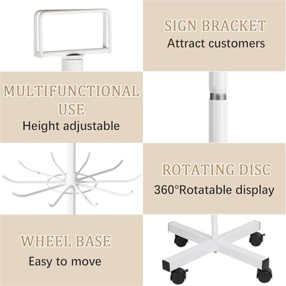 6 Tier Retail Display Stand Store Display Rack, White - color: 6 Tier White
