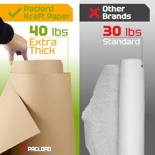 USA Made 18" x 8640" (720 ft) Brown Kraft Paper Roll, Large Size - color: Natural Kraft, size: 1 Roll