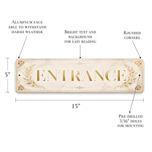 Entrance Luxe Gold Business Sign - style: ENTRANCE