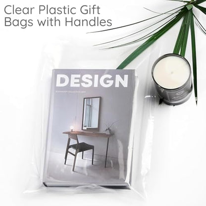 2000 Clear Handle Bags 9x12, Extra Thick 1.25 Mil LDPE Plastic - size: 9 X 12, PACK OF 2000