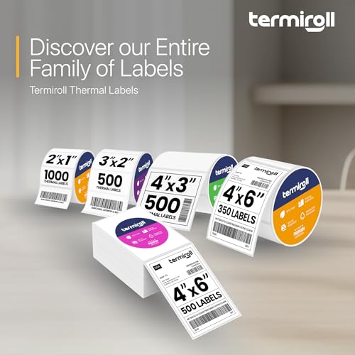 4x6 Thermal Labels 500 Fanfold - Rollo Zebra MUNBYN, Strong Adhesive - size: 4x6 - 1 Stack | 500 Labels