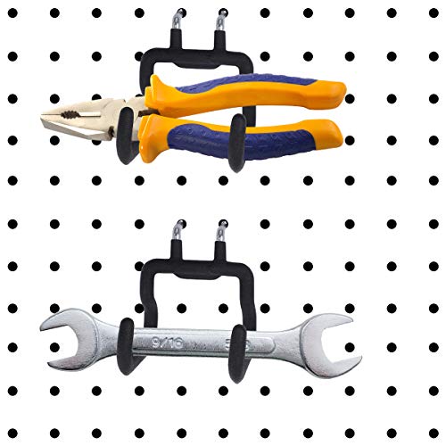 6PCS Pegboard Drill Holder Pegboard Hooks Pegboard Accessories for Tool,Accessory Storage,Jewelry Display,Craft Hobby Supplies in Places-Garage,Kitchen,Workbench,Basement,Craft Room,Shop