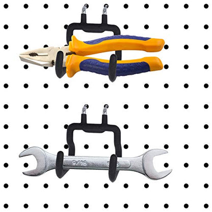 6PCS Pegboard Drill Holder Pegboard Hooks Pegboard Accessories for Tool,Accessory Storage,Jewelry Display,Craft Hobby Supplies in Places-Garage,Kitchen,Workbench,Basement,Craft Room,Shop