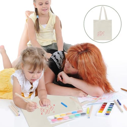 HECTOLIFE 6/12/24/48/ 96 Pack Canvas Tote Bags,Reusable Blank Canvas for Shopping Bags