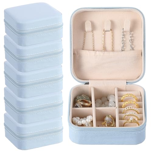 Taiyin 6/12/50 Pcs Travel Jewelry Case Bulk - color: Blue