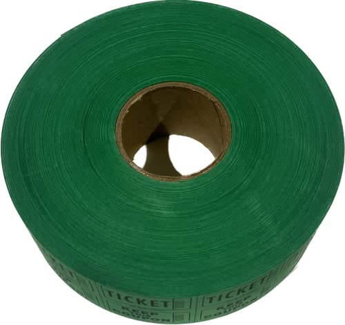 The Ticket Gurus-Raffle Tickets - 4 Rolls of 2000 Double Tickets 8,000 Total 50/50 Raffle Tickets-(4) Green Rolls