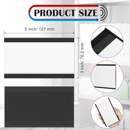 Glenmal 30 Pieces Magnetic Label Holders 3 x 5 in C Channel