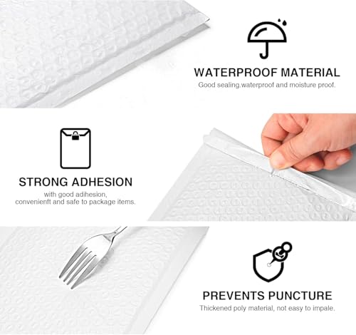Metronic 1000 Pack Bubble Mailer 6x10 Inch White,Usable Size 6x9" Waterproof Padded Envelopes,Self-Seal Modern Bubble Mailers Cushioning for Shipping,Jewelry Makeup Supplies, Packaging Bulk - color: White, size: 6x10" 1000 pc