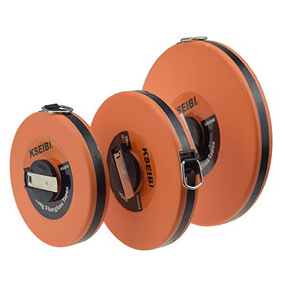 KSEIBI 302925 Long Fiberglass Tape Measure Double Face Printing Inch/Metric for Construction Work (100ft / 30m) - size: 30.5 m