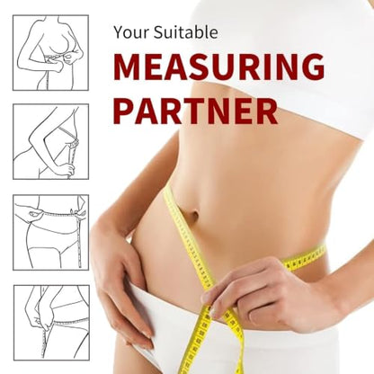 60-Inch/150-Cm Double Scale Rule, Tape Measure Soft Ruler, Measuring for Weight Loss, Sewing Tailor Craft Ruler Yellow