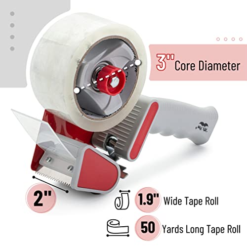 Mr. Pen- Heavy Duty Packing Tape Dispenser Gun, 2 Inch - color: Red, size: 2 Pack