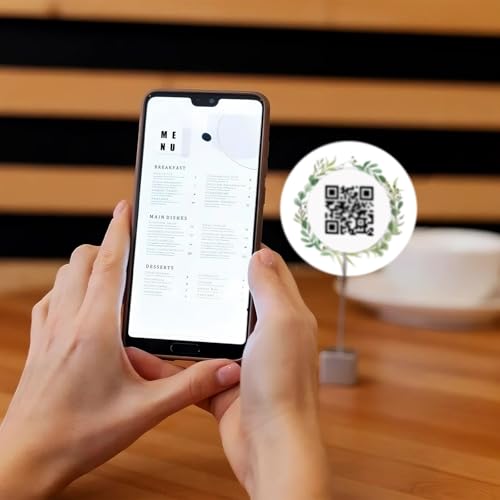 Custom QR Code Stickers - 50-1000pcs Round Vinyl Labels Sized in 1.5/2/2.5/3/4/5 inches for Business Promotion, Events and Personal Use