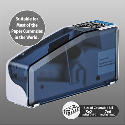 DETECK DT5S Portable Money Counter Machine with Counterfeit Detection UV/WM - Handy Currency Counting Quantity of Bills only, for Small Cash Counting Machine - style: DT5S 4 AA Batteries Required