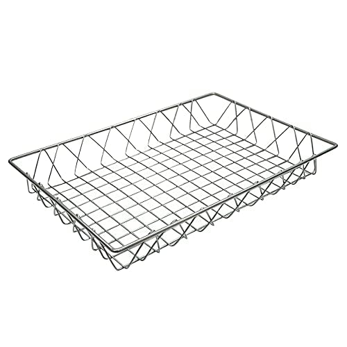 G.E.T. 18" x 12" Silver Rectangular Metal Wire Pastry Basket