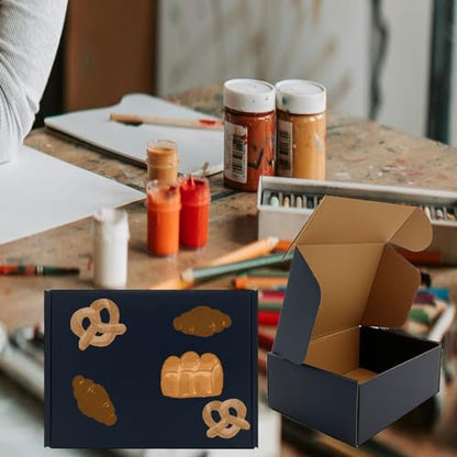 24 Pack 8x6x3 inches Black Shipping Boxes, Cardboard Packaging Mailing Box - size: 8x6x3 Inches