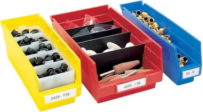 Akro-Mils 40150 Plastic Width Dividers for 4" Tall Shelf Bins, 24-Pk, Black - style: Fits 30150, 30158, and 30184