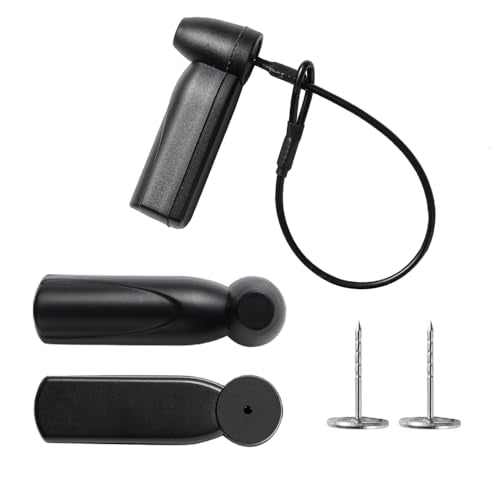 250Pcs 58Khz AM Security Clothing Tags Black Retails EAS Clothes Tag with 250 Pins and 100 Lanyards - style: 250 Black Tags + 100 Lanyards