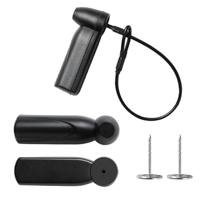 250Pcs 58Khz AM Security Clothing Tags Black Retails EAS Clothes Tag with 250 Pins and 100 Lanyards - style: 250 Black Tags + 100 Lanyards