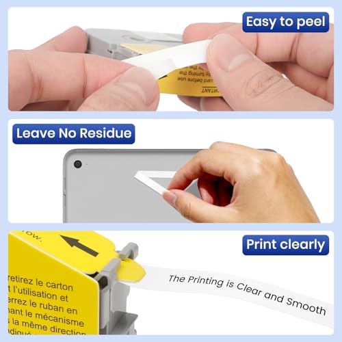 1-Pack Compatible with Brother P-Touch TZe-221 9mm White Label Tape - color: White, size: 9mm