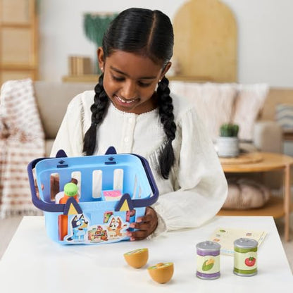 Bluey Shopping Basket, 9 Grocery Accessories, Toddler Pretend Play - style: Shopping Basket