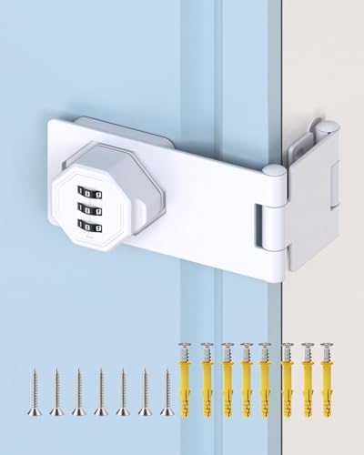 3-Digit Keyless Cabinet Lock with Combination Code - color: White