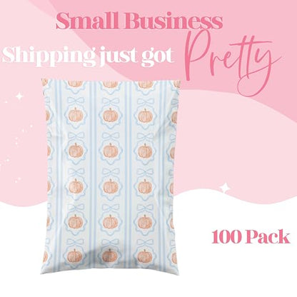 Pretty Package Store Poly Mailers 14.5x19, Blue Pumpkin, 100 Pack - color: Blue Pumpkins, size: 14.5x19