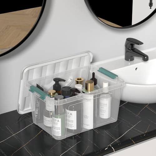 Zopnny 14-Qt Storage Bin with Lid, Stackable Latch Box with Handle, 6-Pack - size: 14 Quart