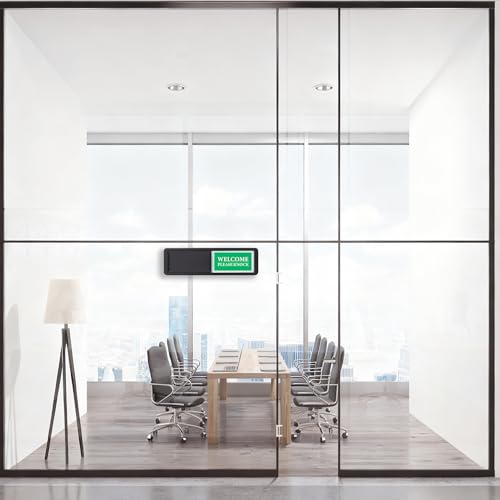 Do Not Disturb/Welcome Door Sign, Sliding Privacy Indicator Sign - color: Black Do Not Disturb