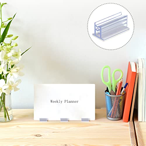 100 Pcs Self Adhesive Sneeze Guard Holder Acrylic Panels Name Tag